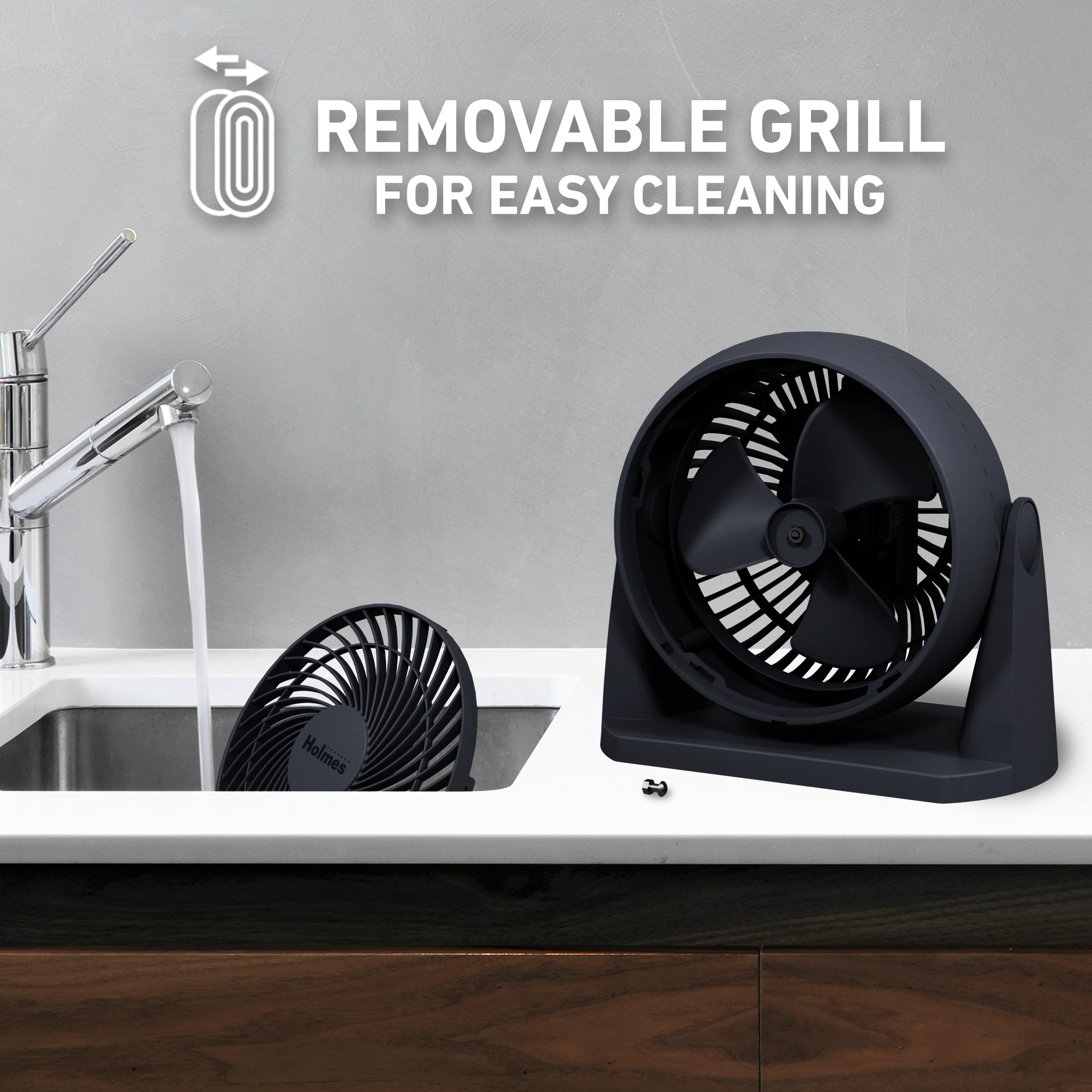 Holmes Blizzard 8 Inch Air Circulator Fan 3 Speed High Velocity Table Desk Fan