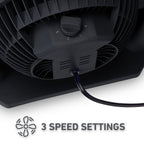Holmes Blizzard 8 Inch Air Circulator Fan 3 Speed High Velocity Table Desk Fan