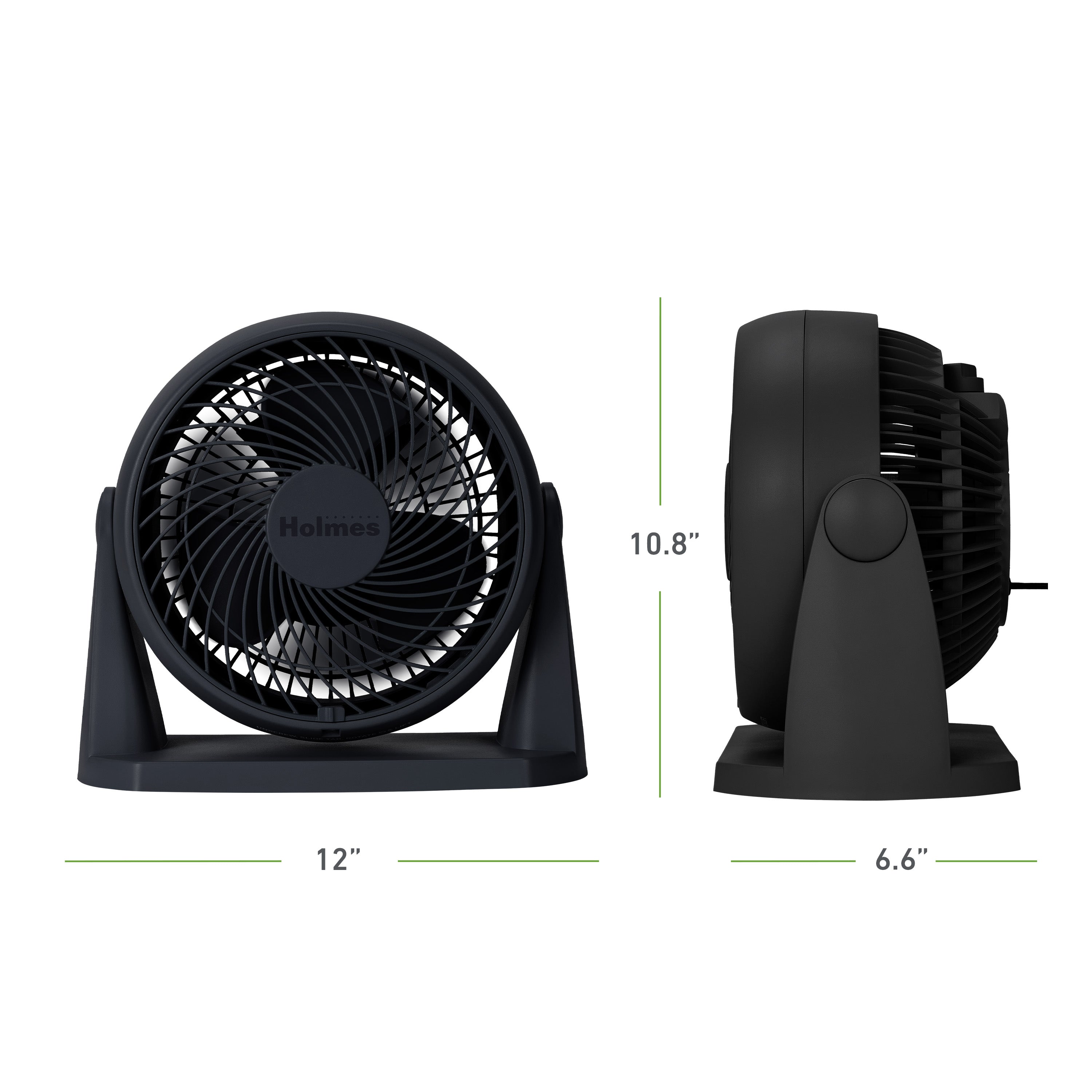 Holmes Blizzard 8 Inch Air Circulator Fan 3 Speed High Velocity Table Desk Fan
