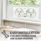 Holmes® 9-Inch Manual Window Fan, White