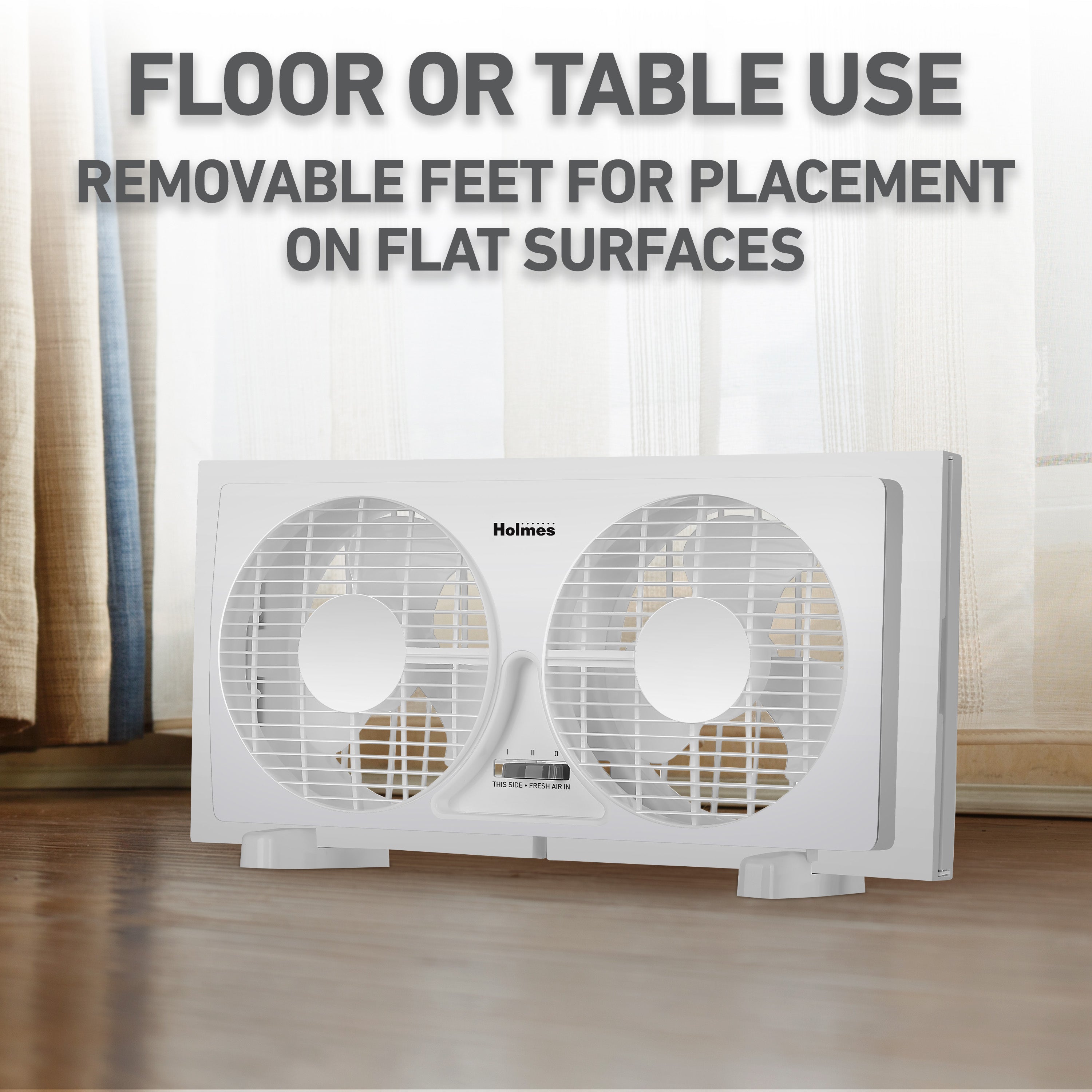 Holmes® 9-Inch Manual Window Fan, White