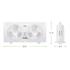 Holmes® 9-Inch Manual Window Fan, White