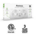 Holmes® 9-Inch Manual Window Fan, White