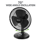 Holmes 12” Oscillating Table Fan – 3-Speed, Adjustable Head Tilt, 70° Oscillation, Powerful Airflow