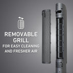 Holmes 36" Digital CleanBreeze Tower Fan with Remote 6 Speeds 75° Oscillation Black