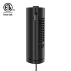 Holmes 13" Oscillating 3 Speed Mini Tower Fan with Digital Clock Black