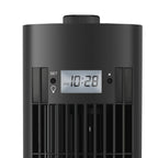 Holmes 13" Oscillating 3 Speed Mini Tower Fan with Digital Clock Black