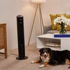 Holmes 37" Digital Oscillating 5 Speed Tower Fan with Clear Read Display and Remote Control Black