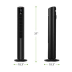 Holmes 37" Digital Oscillating 5 Speed Tower Fan with Clear Read Display and Remote Control Black