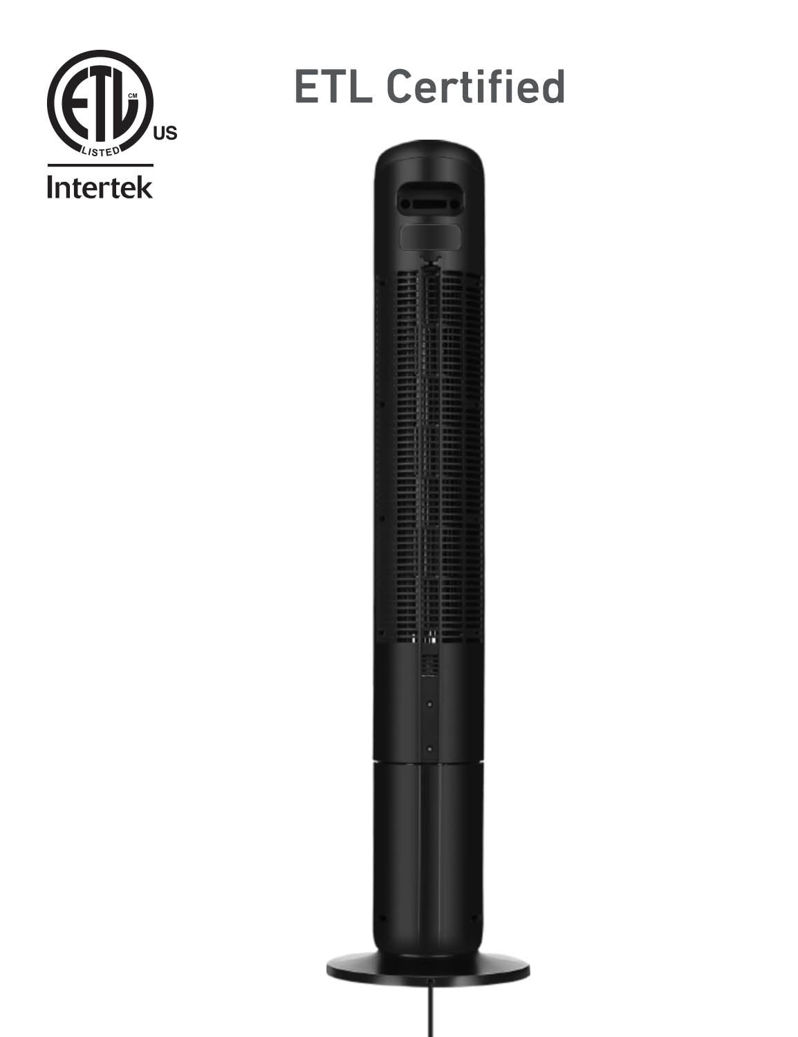 Holmes 42" Oscillating 5-Speed Digital Tower Fan with Remote Control Black