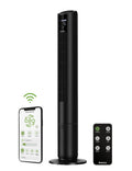 Holmes 42" SmartConnect WiFi 5-Speed Digital Tower Fan, Black