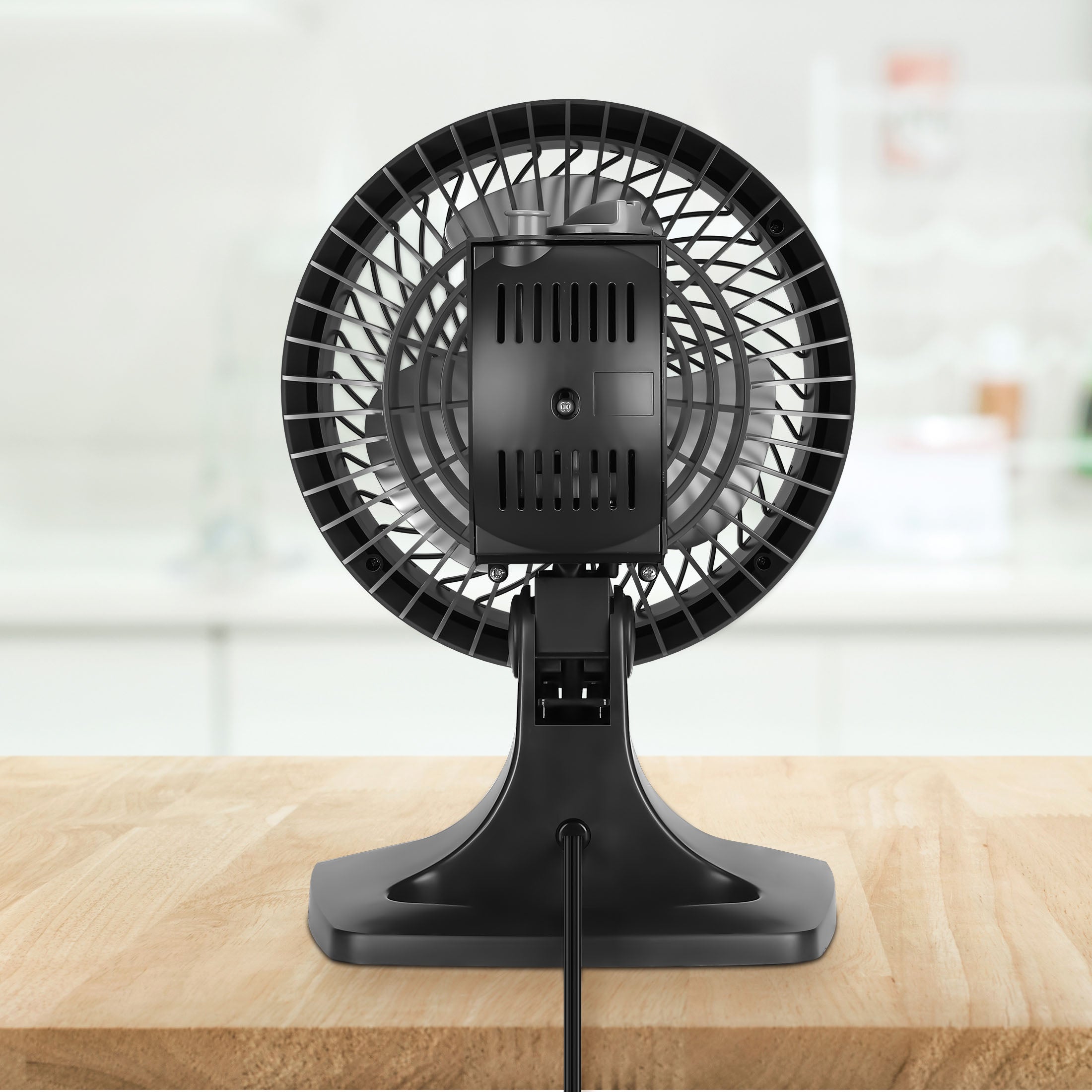 Holmes Blizzard 9" Table Fan, 3-Speed, Oscillating, Wall Mountable, Adjustable Head, Charcoal