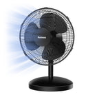 Holmes 12” Table Fan, 3 Speeds, 75° Oscillation, 15° Adjustable Tilt, Quiet Operation