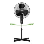 Holmes 16" Oscillating 3 Speed Manual Stand Fan Black