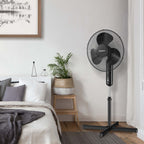 Holmes 16" Oscillating 3 Speed Manual Stand Fan Black