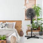 Holmes 16" Digital Stand Fan, 3-Speed, 3 Modes, Oscillating, Timer, Remote