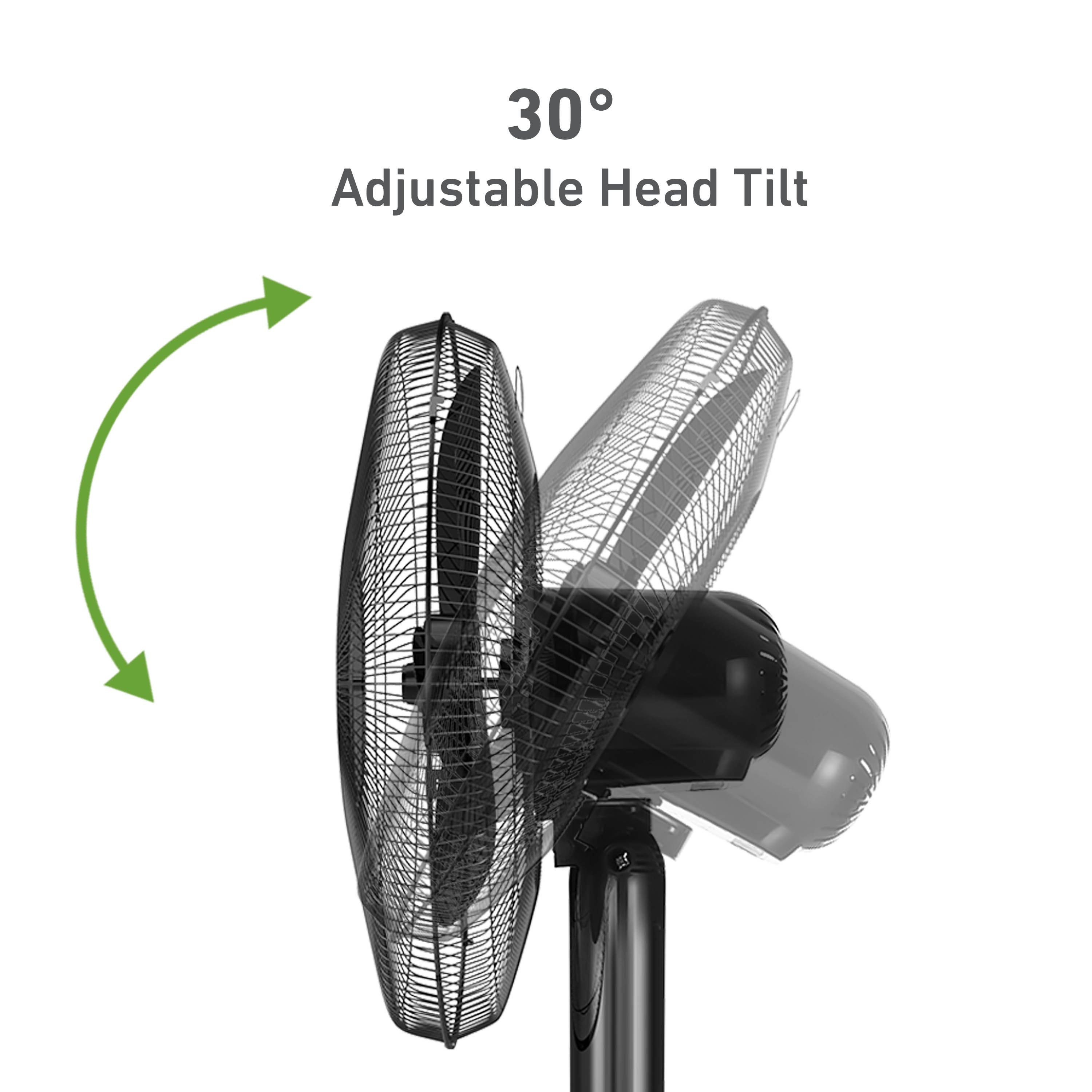 Holmes 16" Digital Stand Fan, 3-Speed, 3 Modes, Oscillating, Timer, Remote