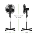 Holmes 16" Digital Stand Fan, 3-Speed, 3 Modes, Oscillating, Timer, Remote