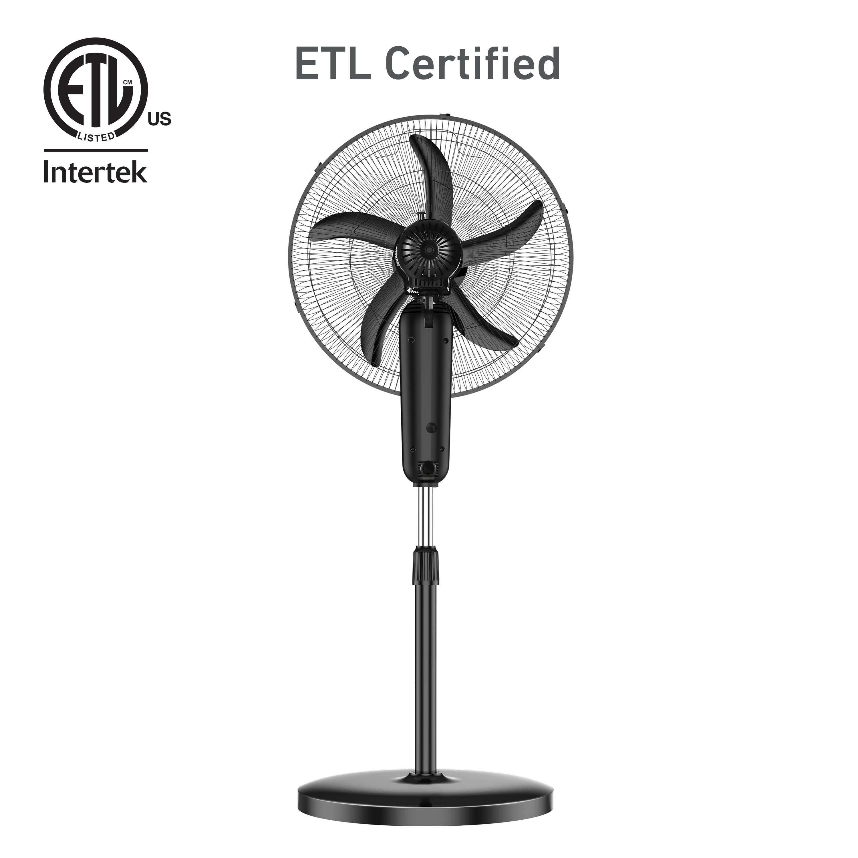 Holmes 18 Inch Oscillating Stand Fan 3 Speed Powerful Airflow Adjustable Height 30 Degree Tilt Wide Angle