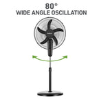 Holmes 16” BladeBreeze Digital Stand Fan Oscillation Remote Black
