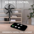 Holmes 16” BladeBreeze Digital Stand Fan Oscillation Remote Black