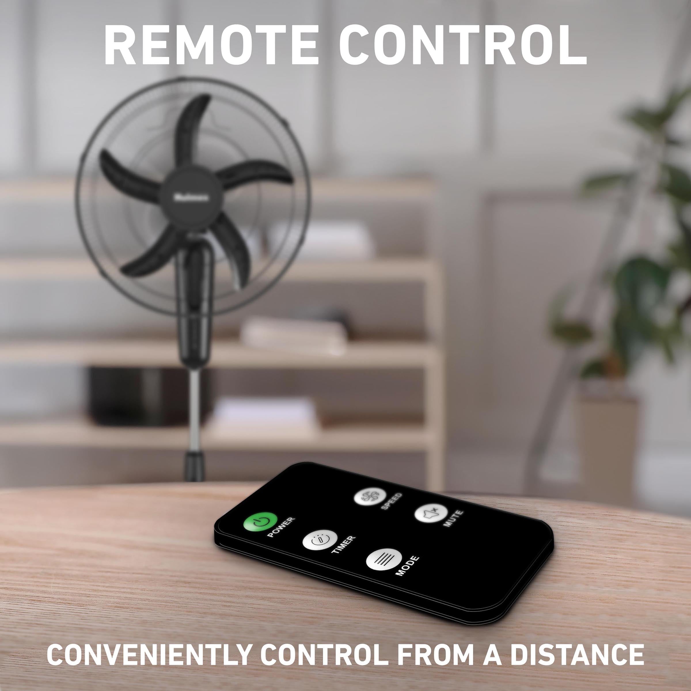 Holmes 16” BladeBreeze Digital Stand Fan Oscillation Remote Black
