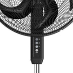 'Holmes 16" Big Breeze Manual Oscillating Stand Fan with 6-Blade Design, Powerful Airflow, Adjustable Height – Black