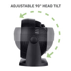 Holmes Blizzard Air Circulator Table Fan, 3 Speeds, Adjustable Tilt, Wall Mountable, Misty Blue
