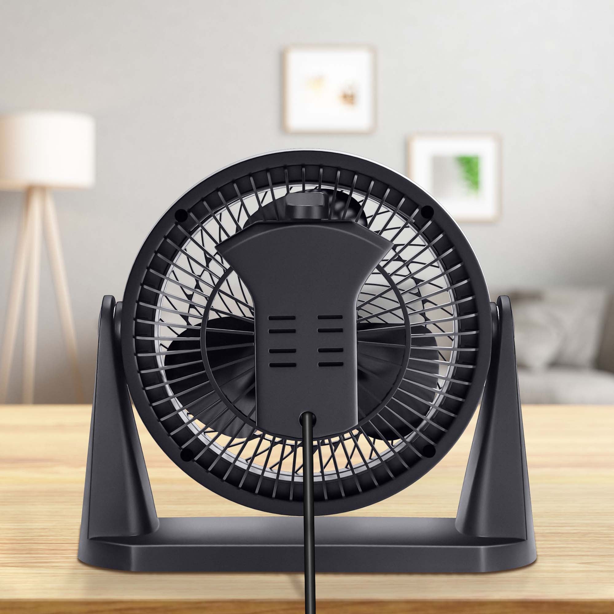 Holmes Blizzard Air Circulator Table Fan, 3 Speeds, Adjustable Tilt, Wall Mountable, Misty Blue