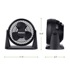 Holmes Blizzard Air Circulator Table Fan, 3 Speeds, Adjustable Tilt, Wall Mountable, Misty Blue