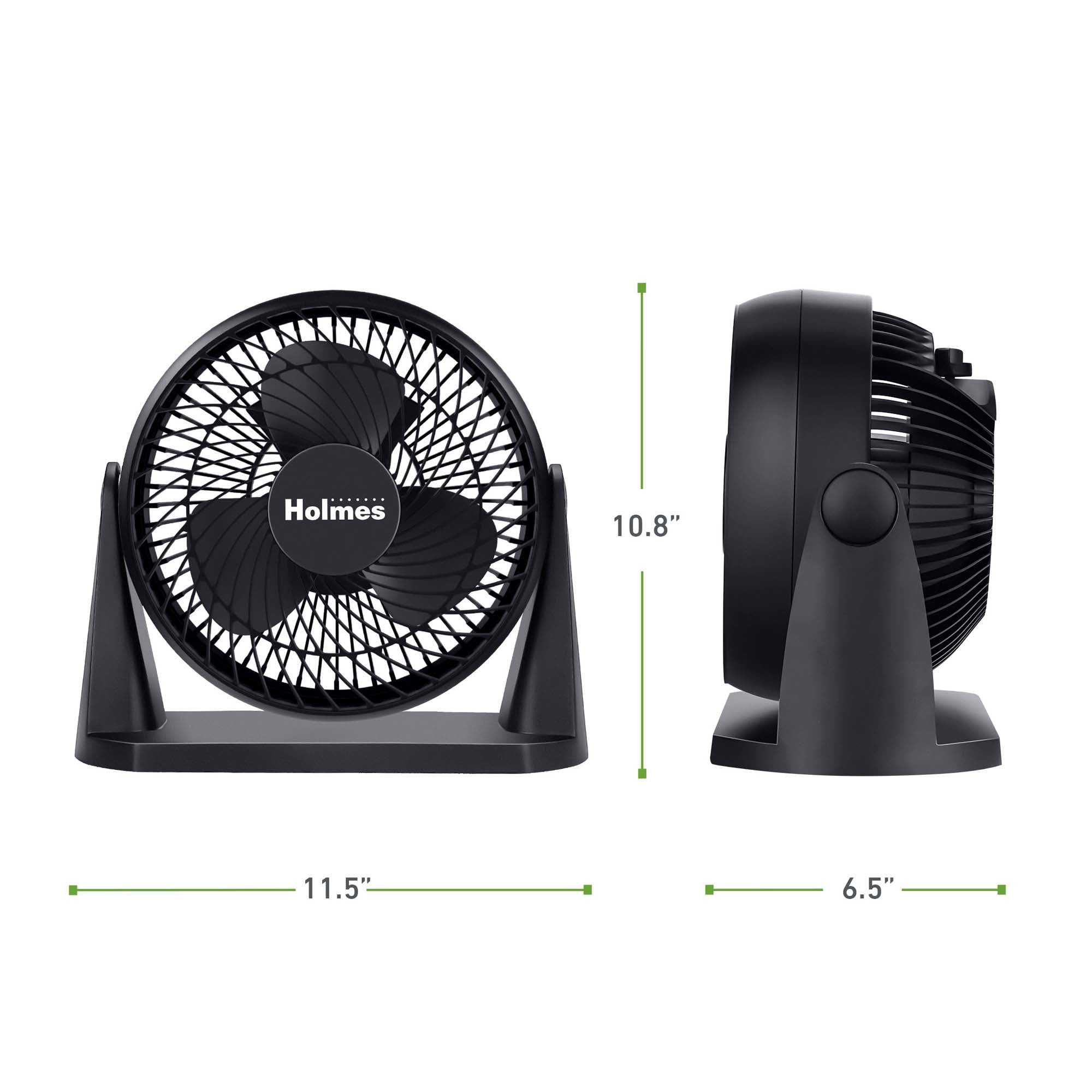 Holmes Blizzard Air Circulator Table Fan, 3 Speeds, Adjustable Tilt, Wall Mountable, Misty Blue
