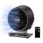 Holmes Blizzard 8" Digital 3-Speed Air Circulator Fan with Capacitive Touch and Remote Control Black