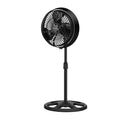 Holmes 16" Outdoor Misting Stand Fan – 3 Speeds, 3 Mist Settings, Adjustable Height & Head Tilt, Hose Connection, Black