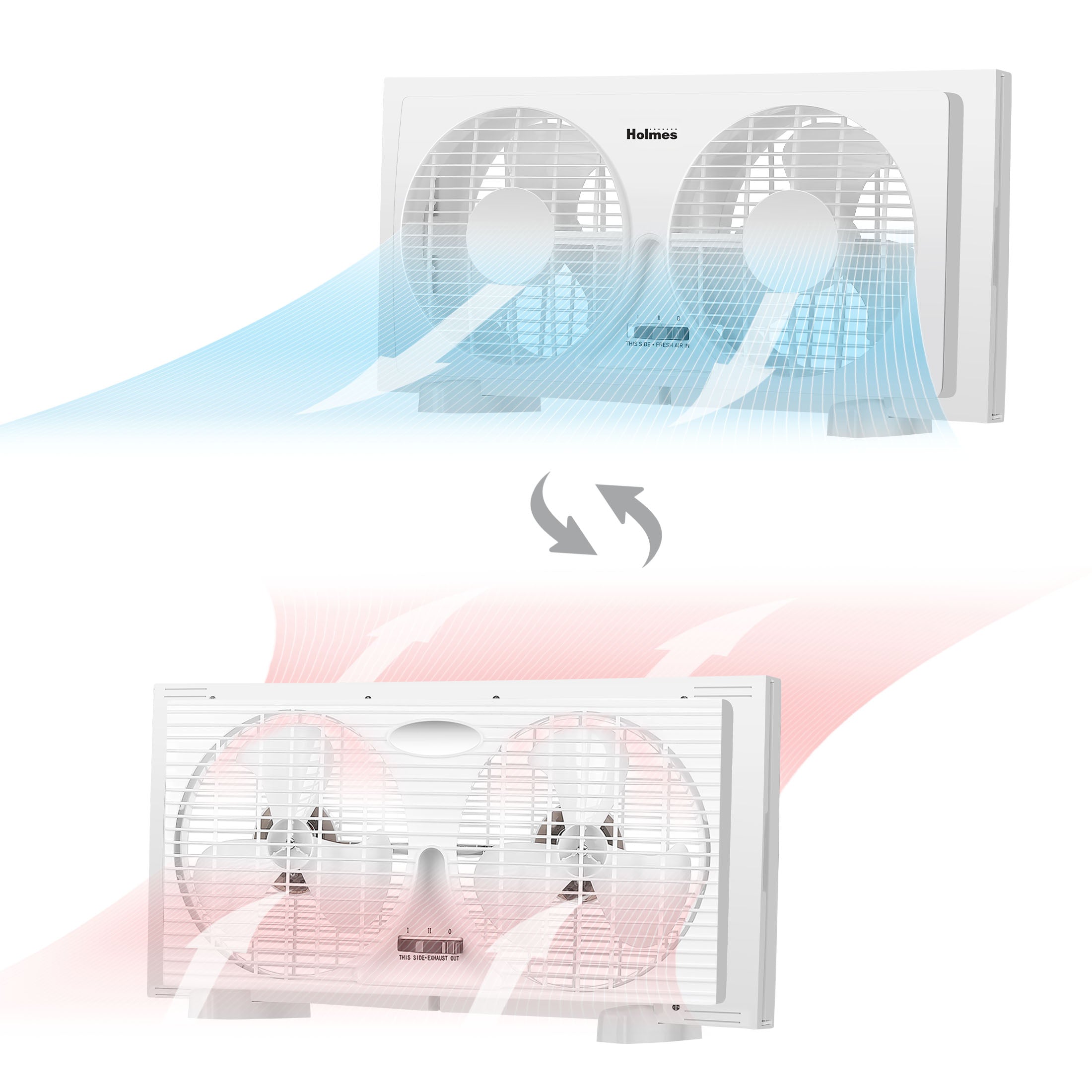 Holmes® 9-Inch Manual Window Fan, White