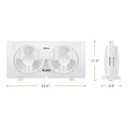 Holmes® 9-Inch Manual Window Fan, White
