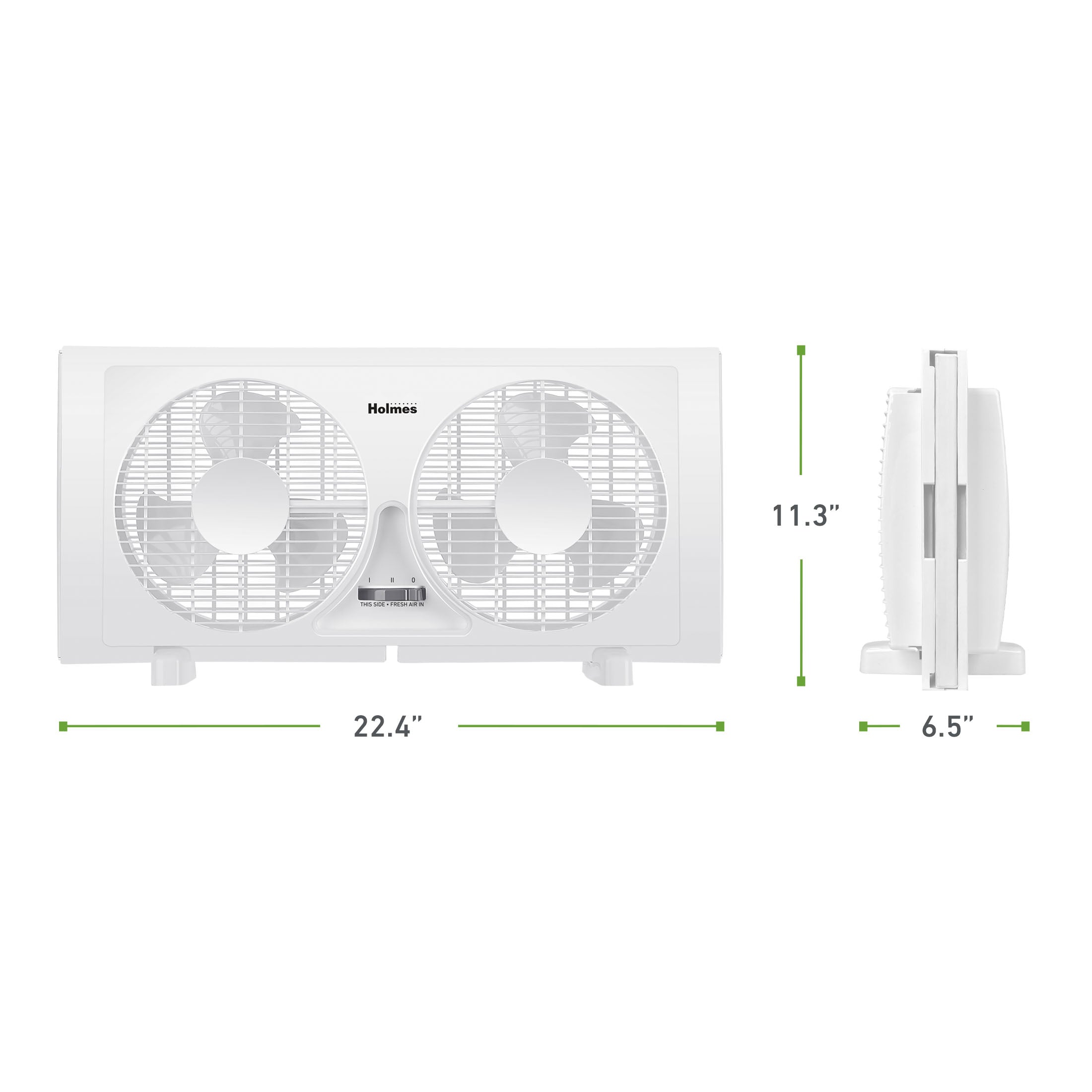 Holmes® 9-Inch Manual Window Fan, White