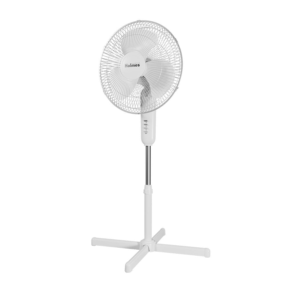 Holmes 16" Oscillating 3 Speed Manual Stand Fan White