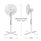Holmes 16" Oscillating 3 Speed Manual Stand Fan White