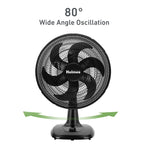 Holmes Big Breeze 16" Table Fan, 80° Oscillation, 3 Speeds, 6 Blades, Powerful Airflow, 40° Head Tilt, Ideal for Home, Bedroom, Gym or Office, Black