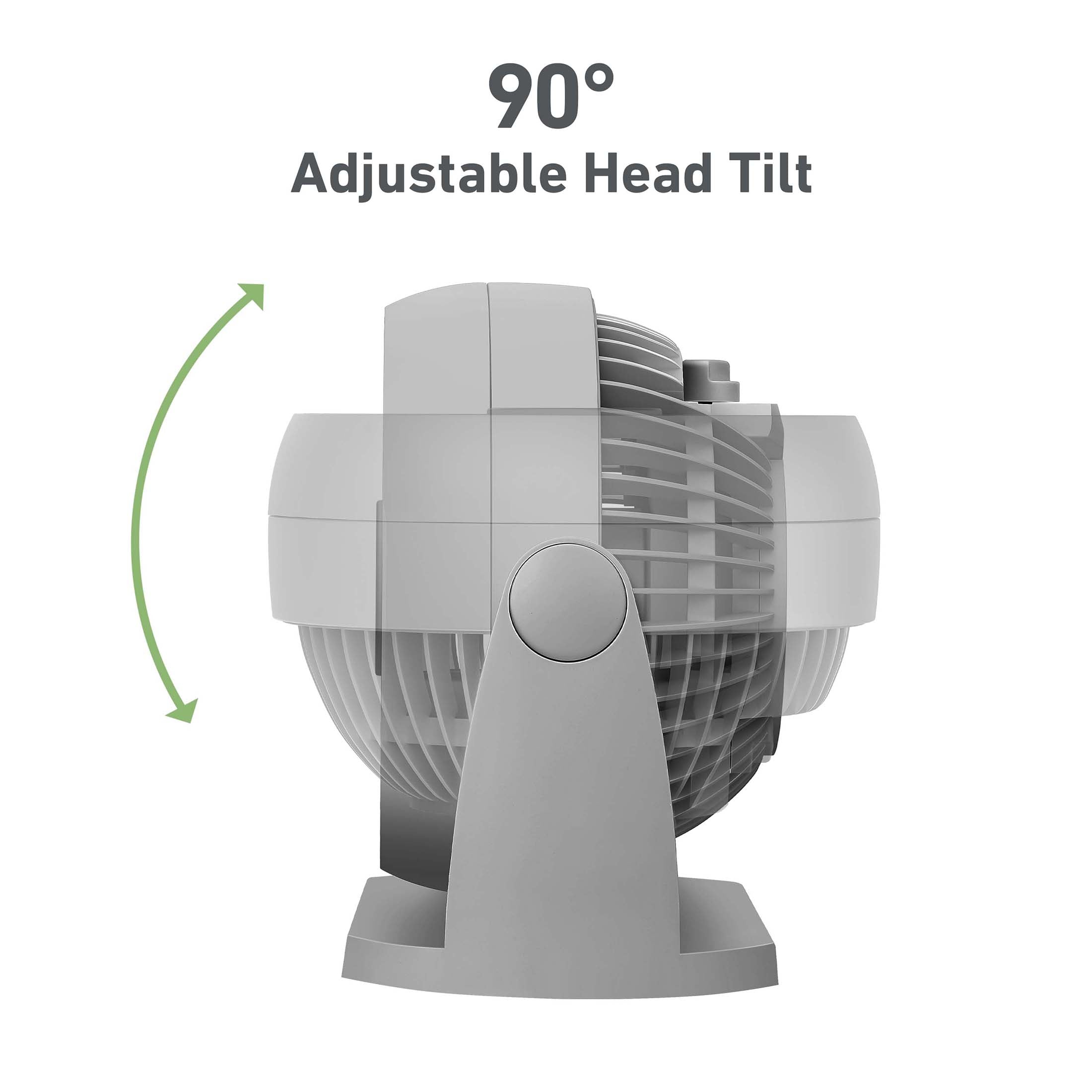 Holmes Blizzard Air Circulator Table Fan, 3 Speeds, Adjustable Tilt, Wall Mountable, Misty Blue