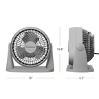 Holmes Blizzard Air Circulator Table Fan, 3 Speeds, Adjustable Tilt, Wall Mountable, Misty Blue