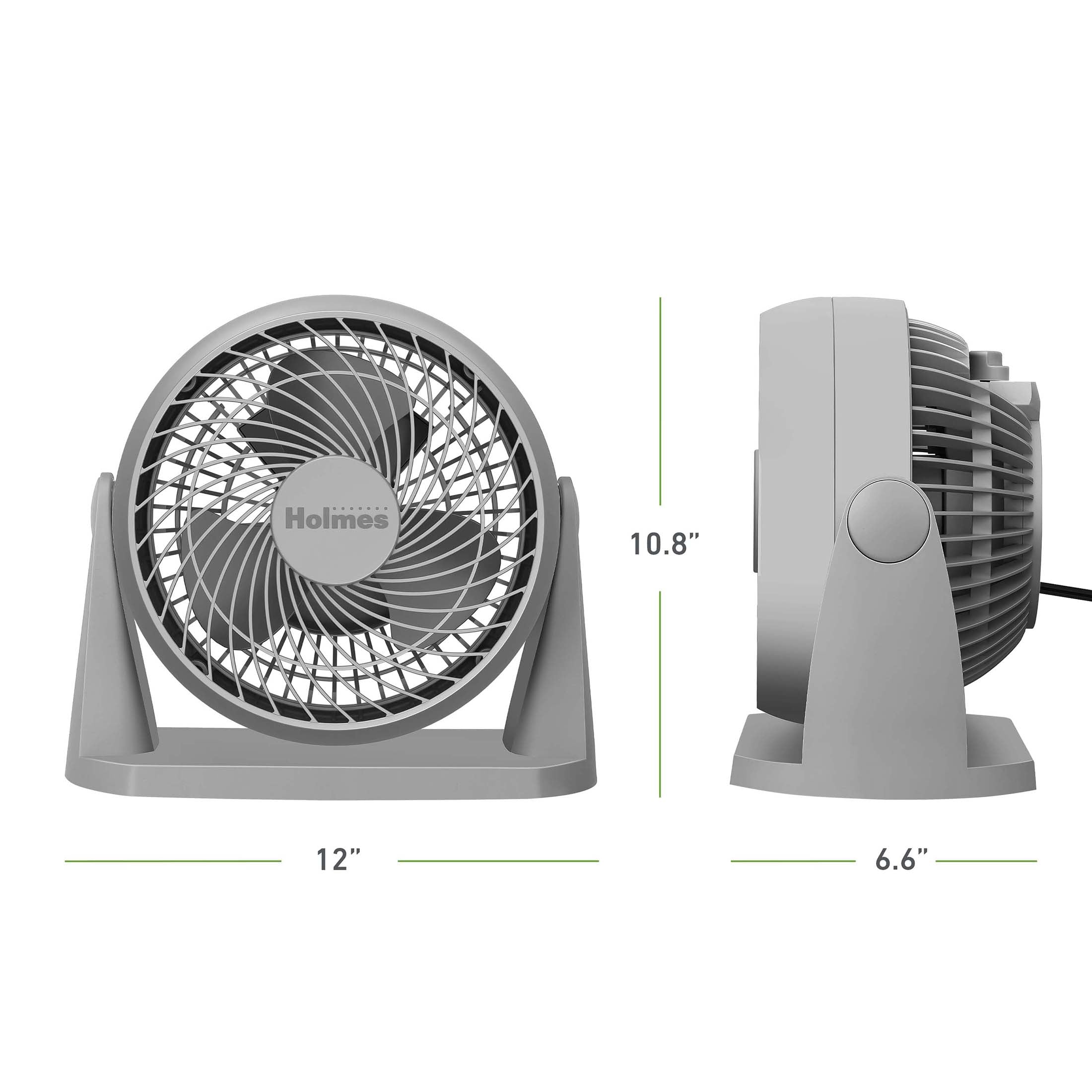 Holmes Blizzard Air Circulator Table Fan, 3 Speeds, Adjustable Tilt, Wall Mountable, Misty Blue