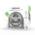 Holmes Blizzard Air Circulator Table Fan, 3 Speeds, Adjustable Tilt, Wall Mountable, Misty Blue