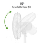Holmes 12” Table Fan, 3 Speeds, 75° Oscillation, 15° Adjustable Tilt, Quiet Operation