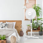 Holmes 16" Digital Stand Fan, 3-Speed, 3 Modes, Oscillating, Timer, Remote
