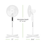 Holmes 16" Digital Stand Fan, 3-Speed, 3 Modes, Oscillating, Timer, Remote