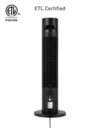 Holmes 36" Digital CleanBreeze Tower Fan with Remote 6 Speeds 75° Oscillation Black