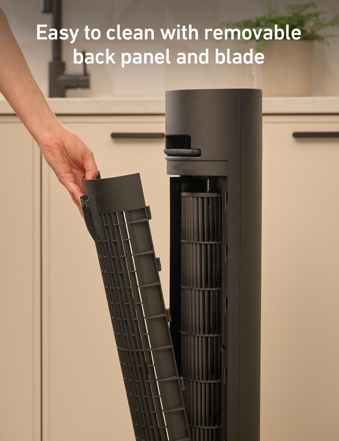 Holmes 36" Digital CleanBreeze Tower Fan with Remote 6 Speeds 75° Oscillation Black
