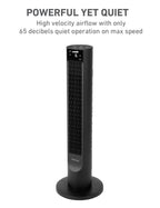 Holmes 36" Digital CleanBreeze Tower Fan with Remote 6 Speeds 75° Oscillation Black