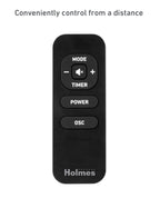 Holmes 36" Digital CleanBreeze Tower Fan with Remote 6 Speeds 75° Oscillation Black
